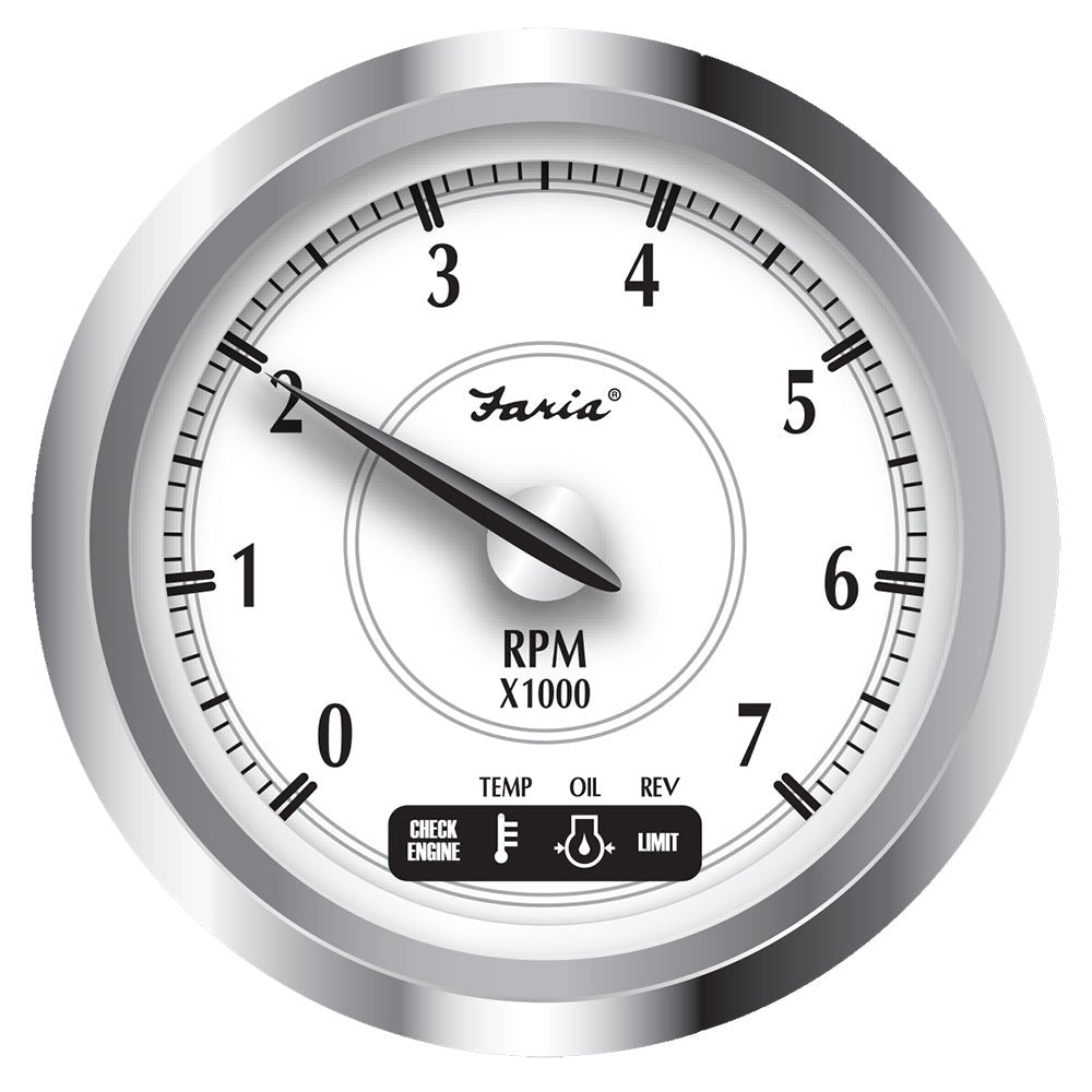 Faria Newport SS 4&quot; Tachometer w/System Check Indicator f/Suzuki Gas Outboard - 0 to 7000 RPM [45001]