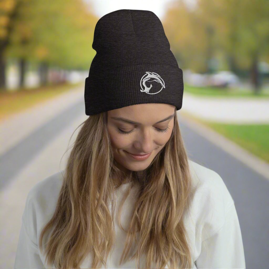 Fin &amp; Anchor Crest Beanie | Dolphin Grey