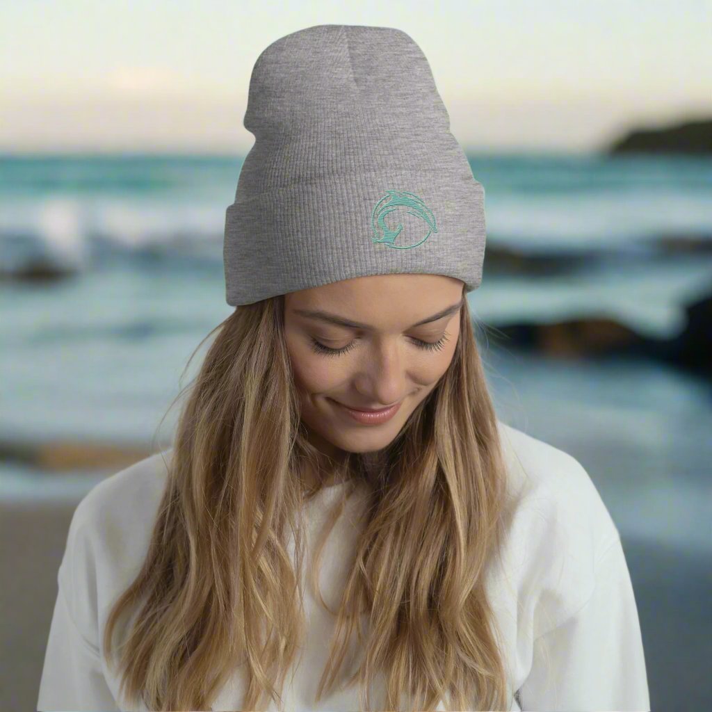 Fin & Anchor Crest Beanie | Heather Grey