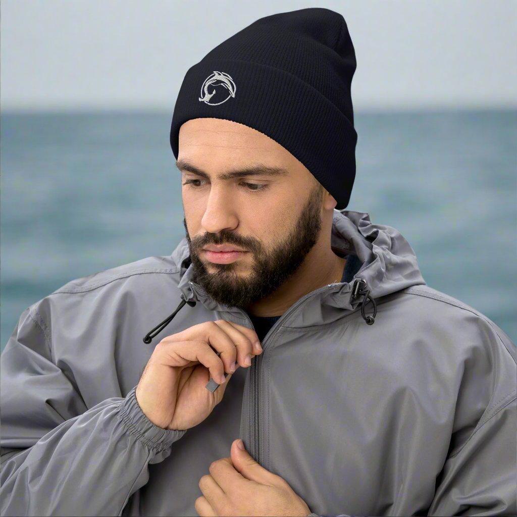 Fin & Anchor Crest Beanie | Navy