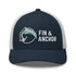 Fin & Anchor Embroidered Retro Trucker Hat - Navy/White