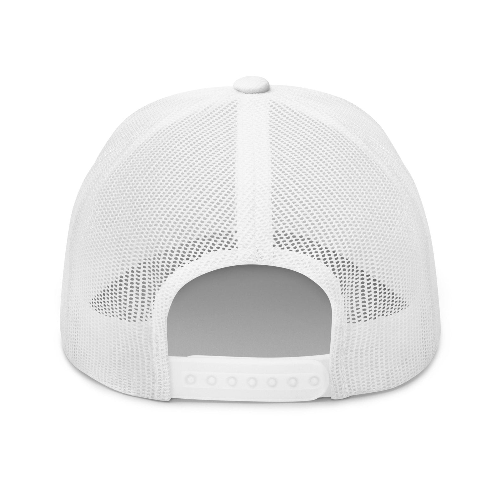 Fin & Anchor Embroidered Retro Trucker Hat - White