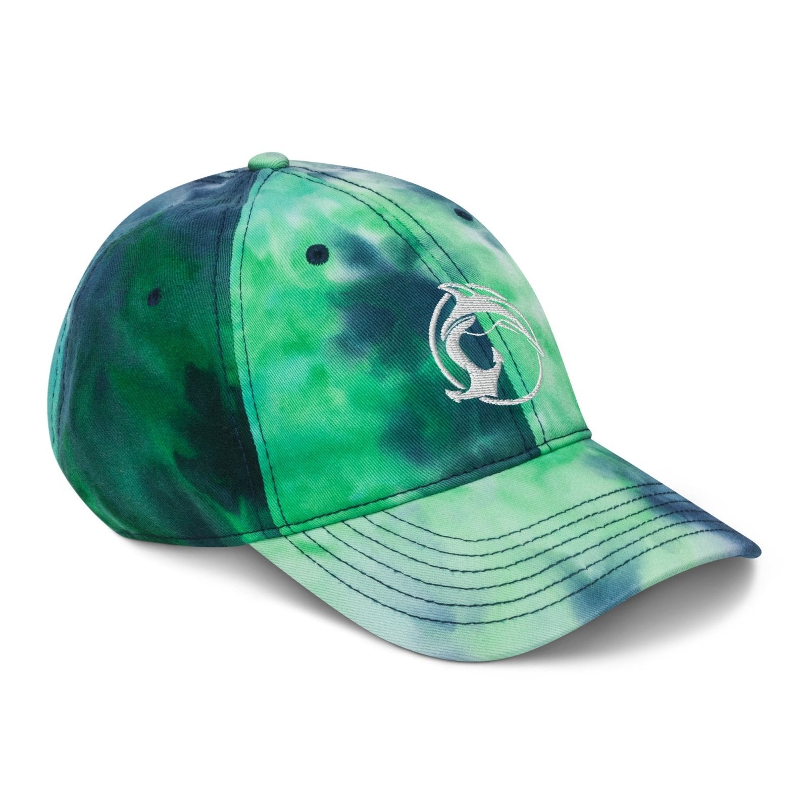 Fin & Anchor Tie - dye Dad Hat - Ocean