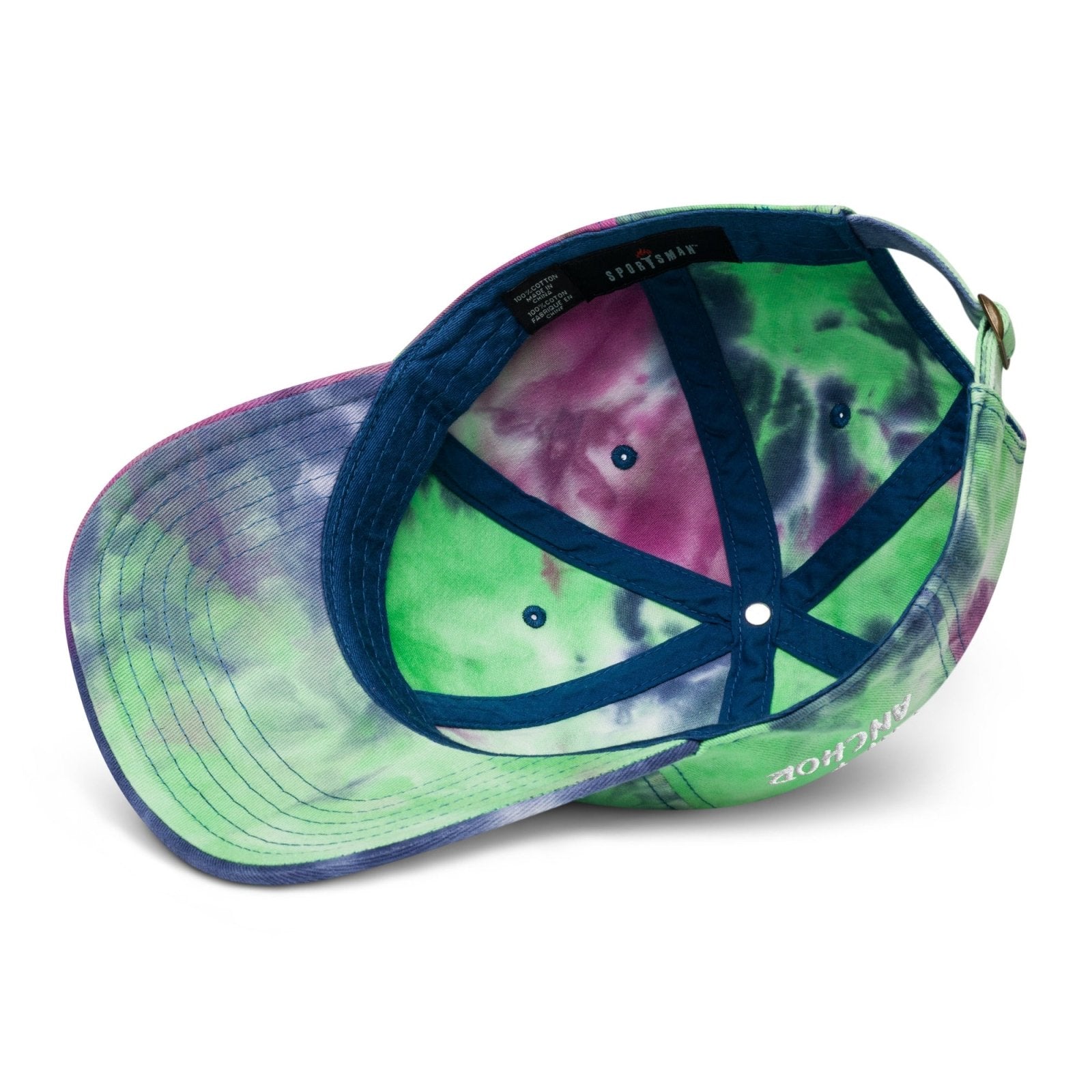 Fin & Anchor Tie - dye Dad Hat - Purple Splash