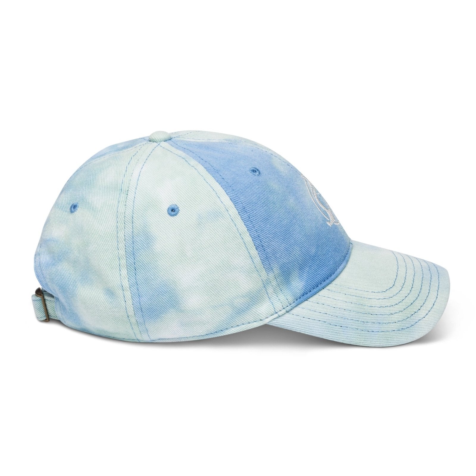 Fin & Anchor Tie - dye Dad Hat - Sea Swirl