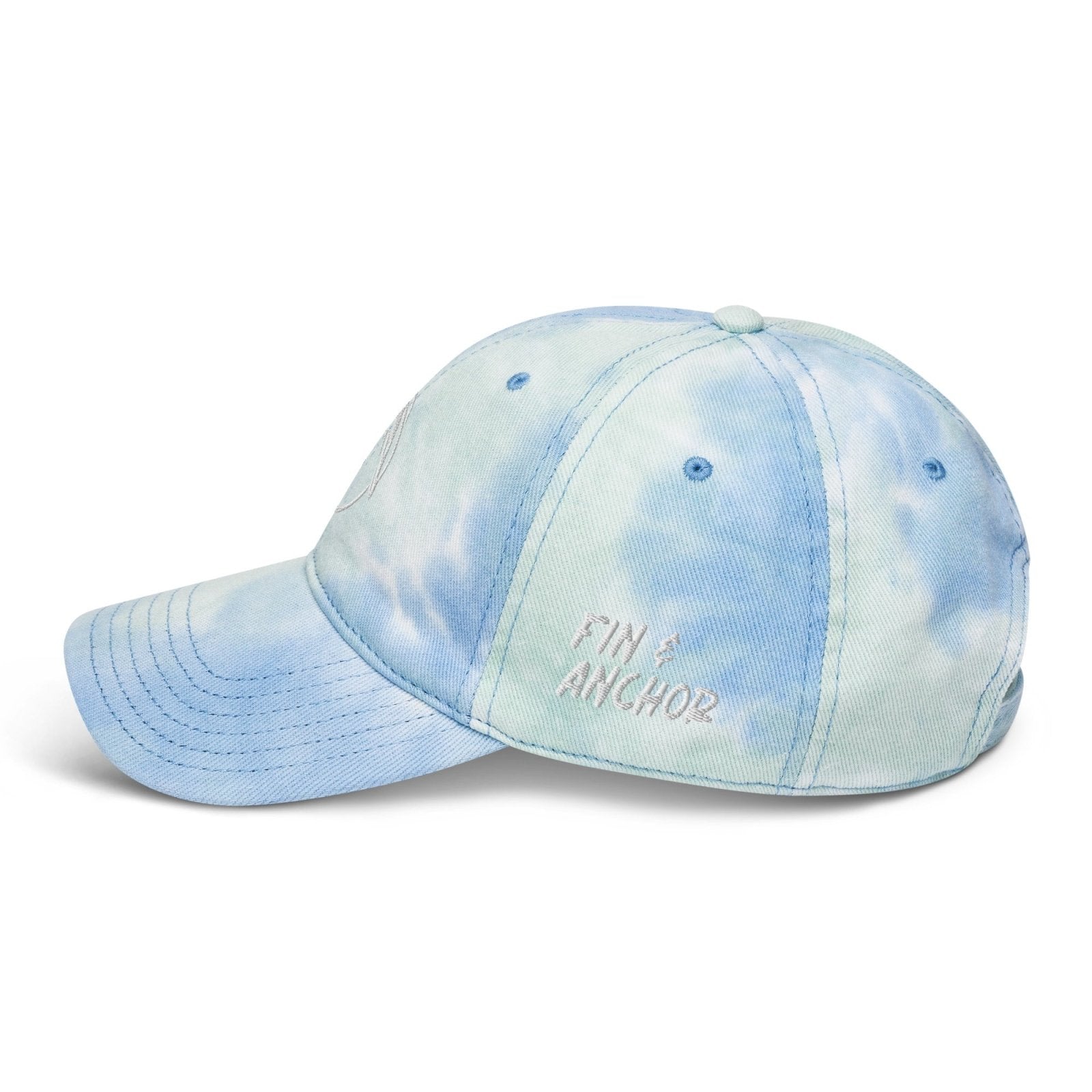 Fin & Anchor Tie - dye Dad Hat - Sea Swirl