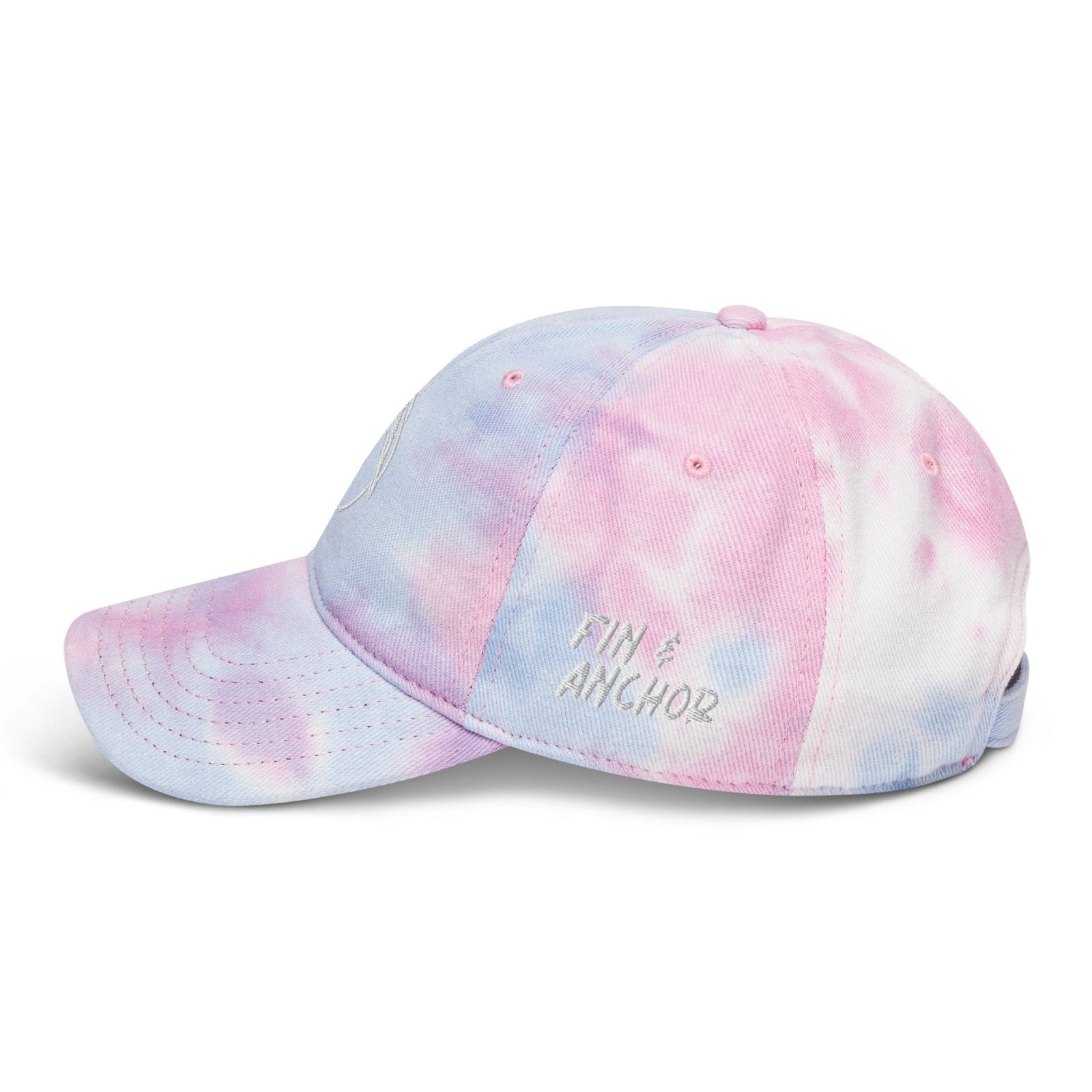 Fin & Anchor Tie - dye Dad Hat - Sky Wash