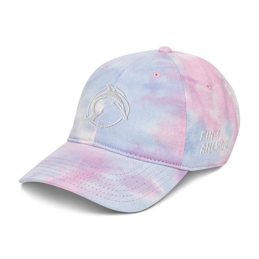 Fin &amp; Anchor Tie - dye Dad Hat - Sky Wash