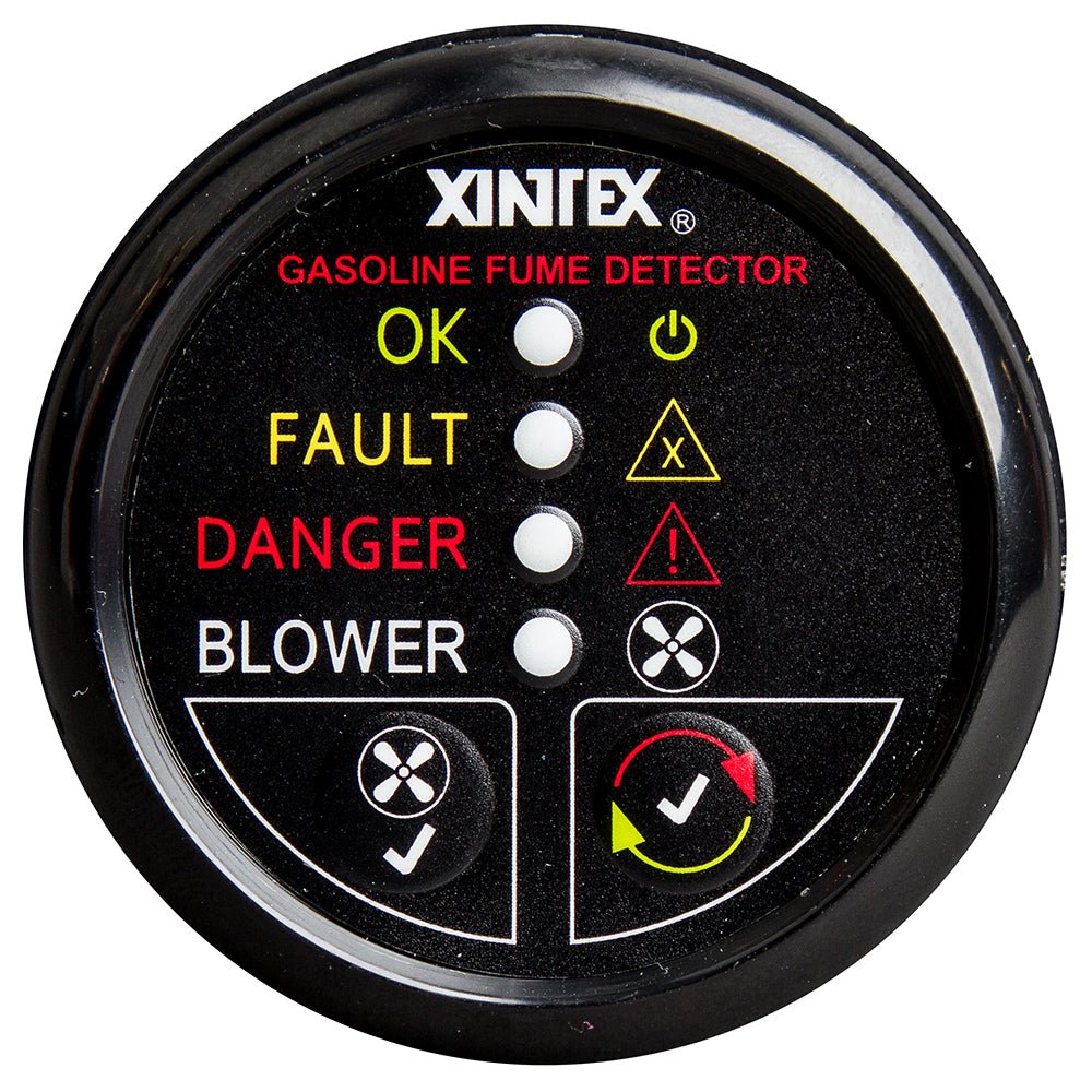 Fireboy - Xintex Gasoline Fume Detector w/Blower Control - Black Bezel - 12V [G - 1BB - R]