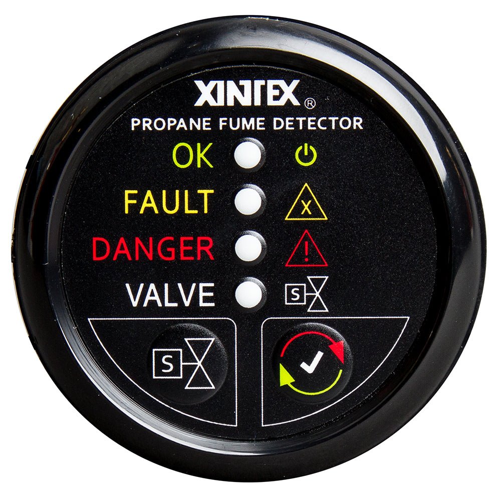 Fireboy - Xintex Propane Fume Detector w/Automatic Shut - Off Plastic Sensor - No Solenoid Valve - Black Bezel Display [P - 1BNV - R]