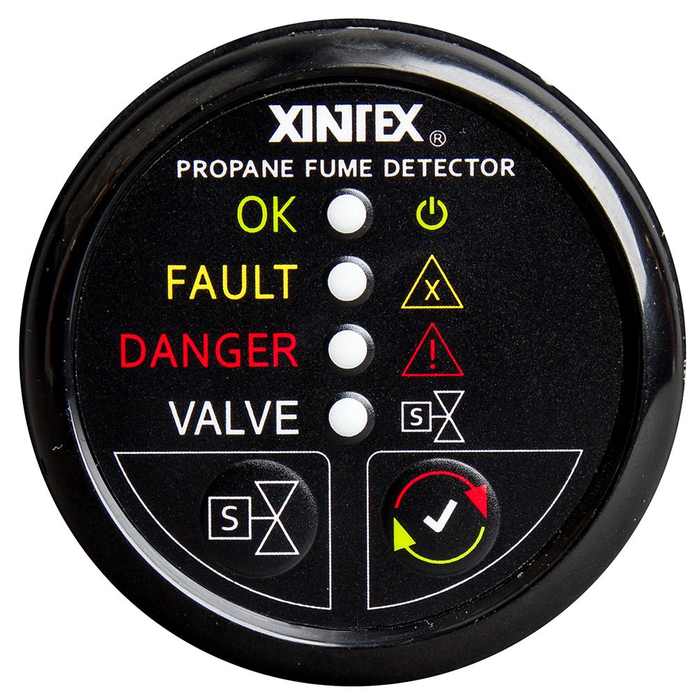 Fireboy - Xintex Propane Fume Detector w/Plastic Sensor Solenoid Valve - Black Bezel Display [P - 1BS - R]