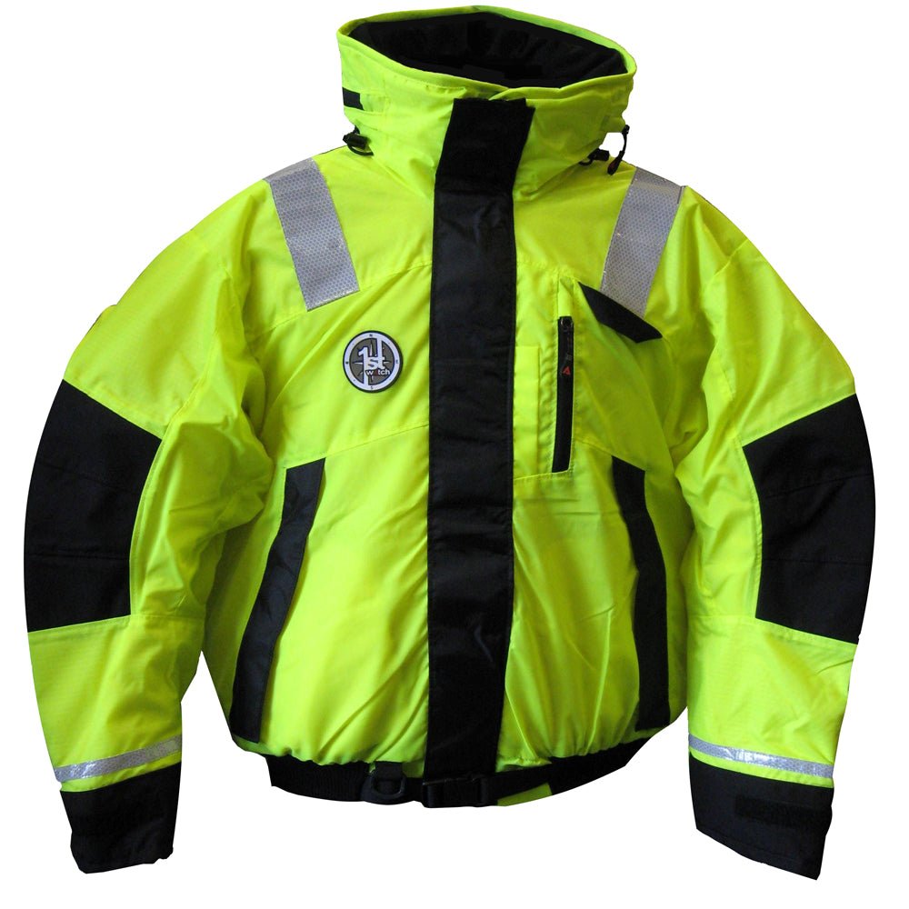 First Watch AB - 1100 Flotation Bomber Jacket - Hi - Vis Yellow/Black - Large [AB - 1100 - HV - L]