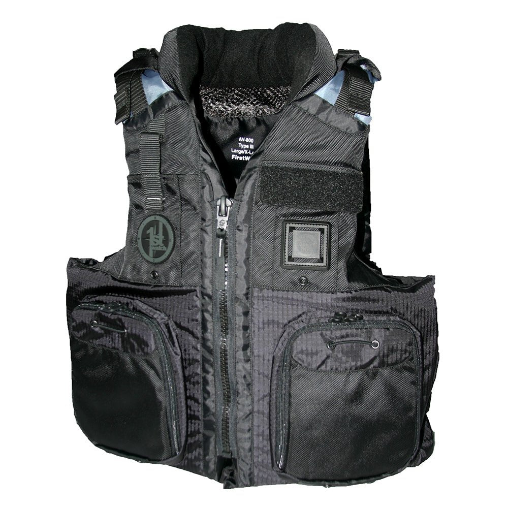 First Watch AV - 800 Four Pocket Flotation Vest - Black - Large to XL [AV - 800 - BK - L/XL]