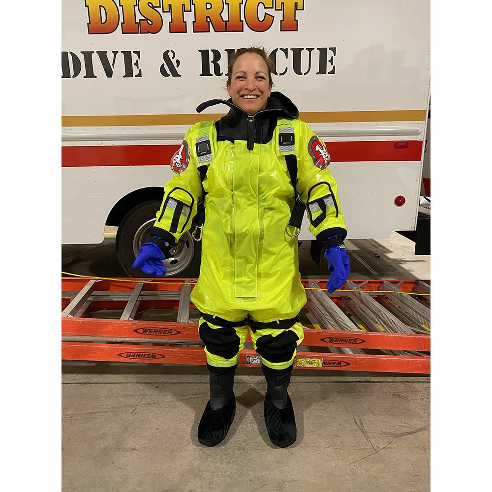 First Watch RS - 1005 Ice Rescue Suit - Hi - Vis Yellow - S/M (Built to Fit 46 - 58) [RS - 1005 - HV - M]