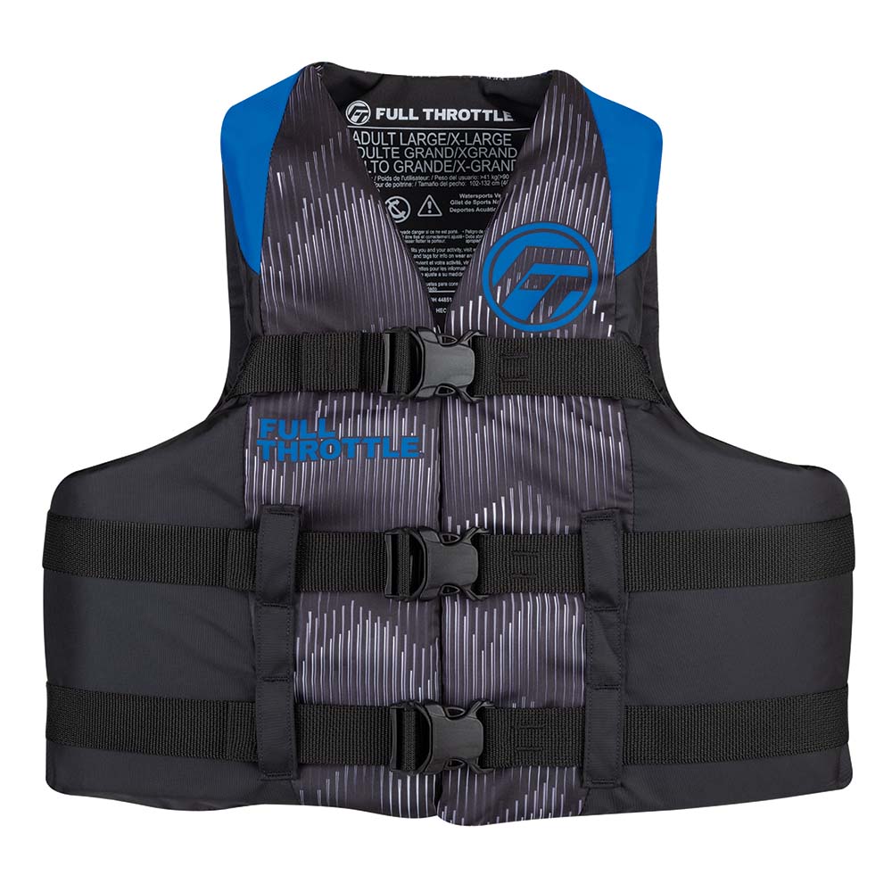 Full Throttle Adult Nylon Life Jacket - 2XL/4XL - Blue/Black [112200 - 500 - 080 - 22]