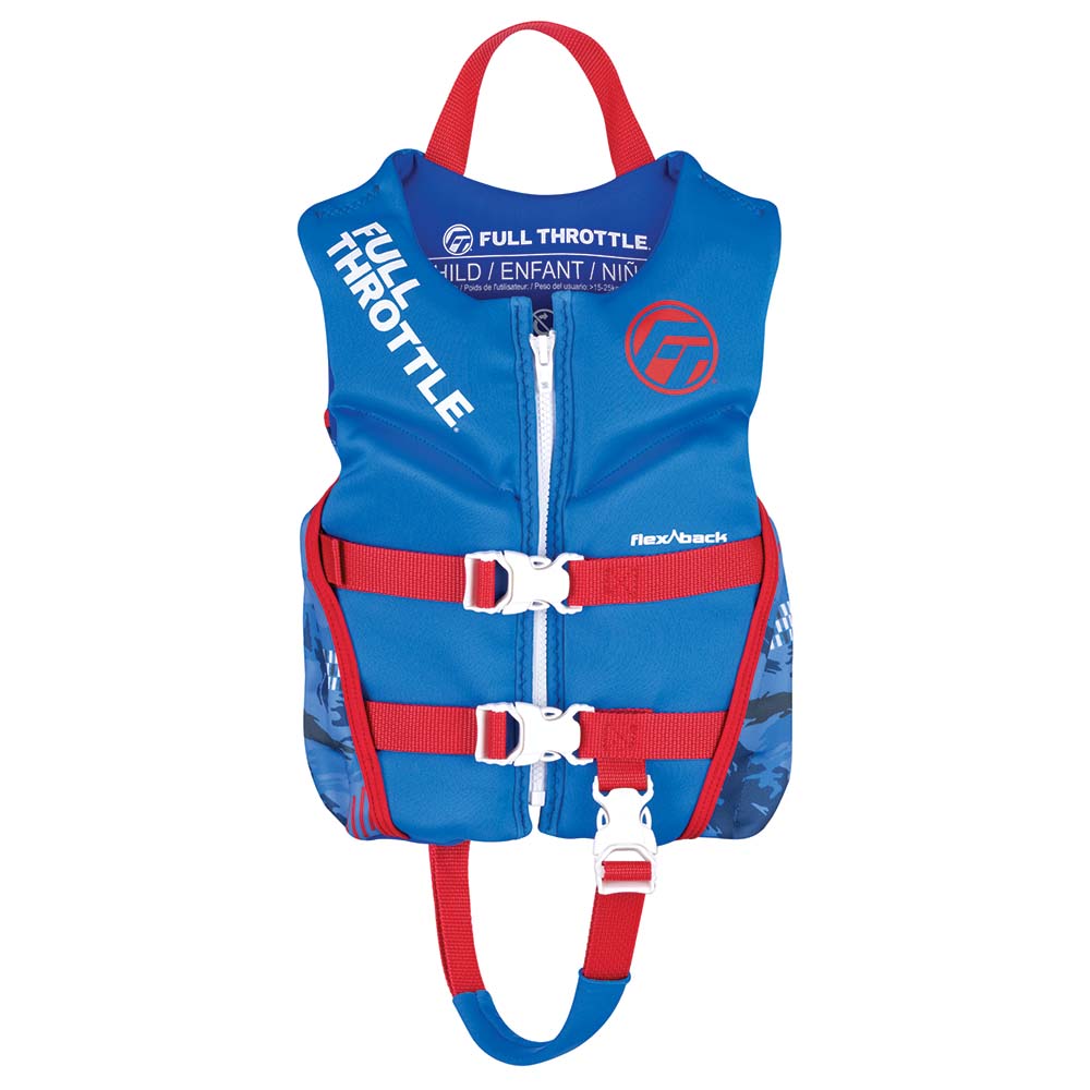 Full Throttle Child Rapid - Dry Flex - Back Life Jacket - Blue [142500 - 500 - 001 - 22]