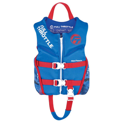 Full Throttle Child Rapid - Dry Flex - Back Life Jacket - Blue [142500 - 500 - 001 - 22]