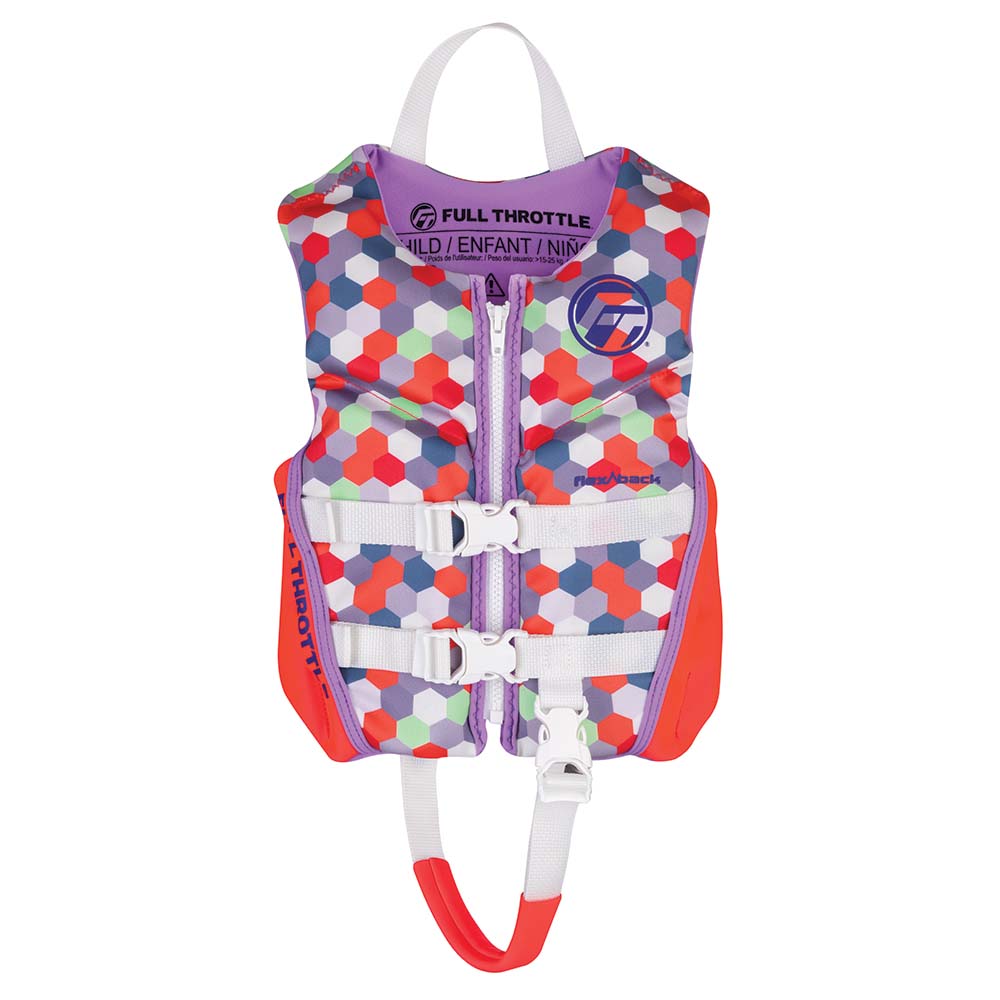 Full Throttle Child Rapid - Dry Flex - Back Life Jacket - Pink [142500 - 105 - 001 - 22]