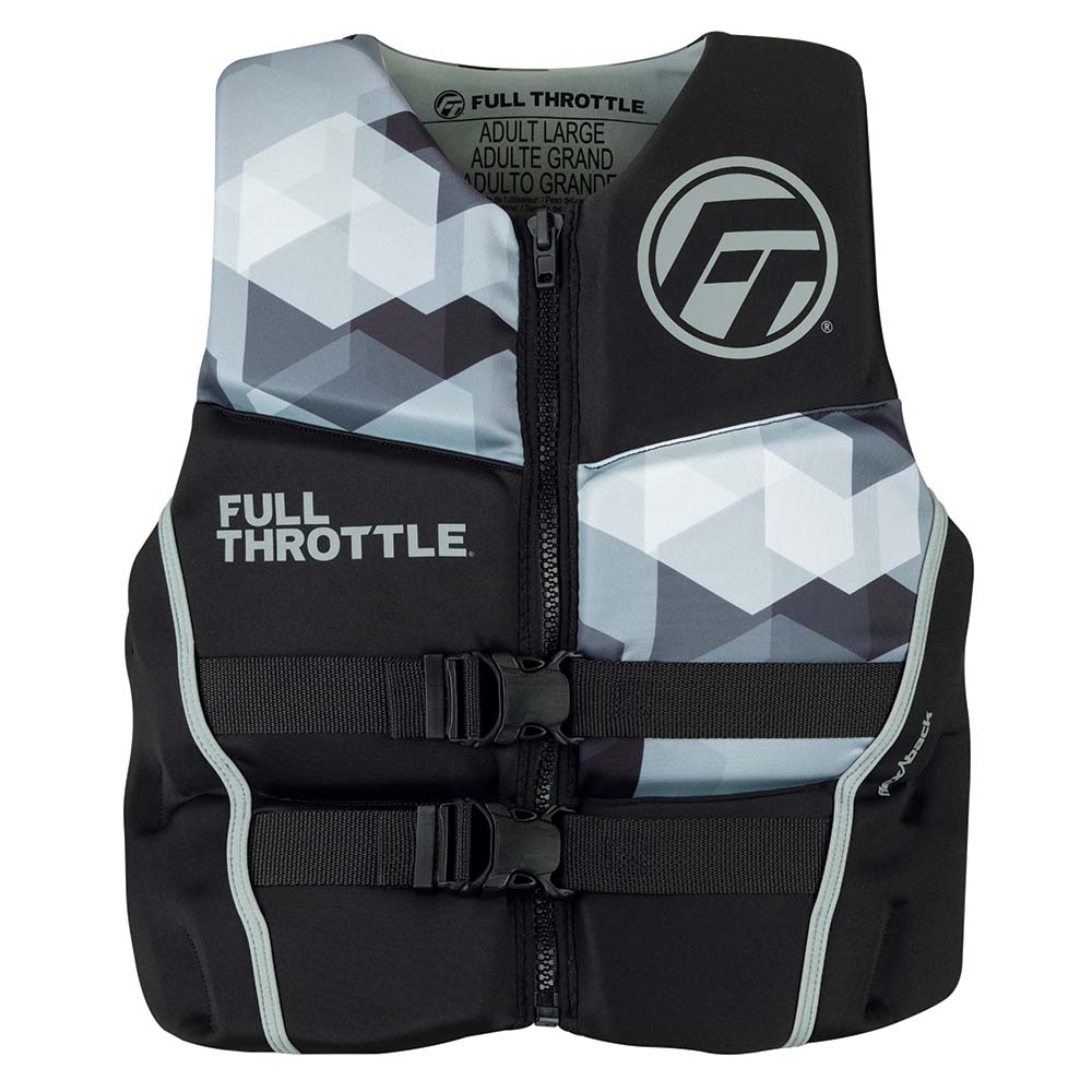 Full Throttle Mens Rapid - Dry Flex - Back Life Jacket - 2XL - Black/Grey [142500 - 701 - 060 - 22]