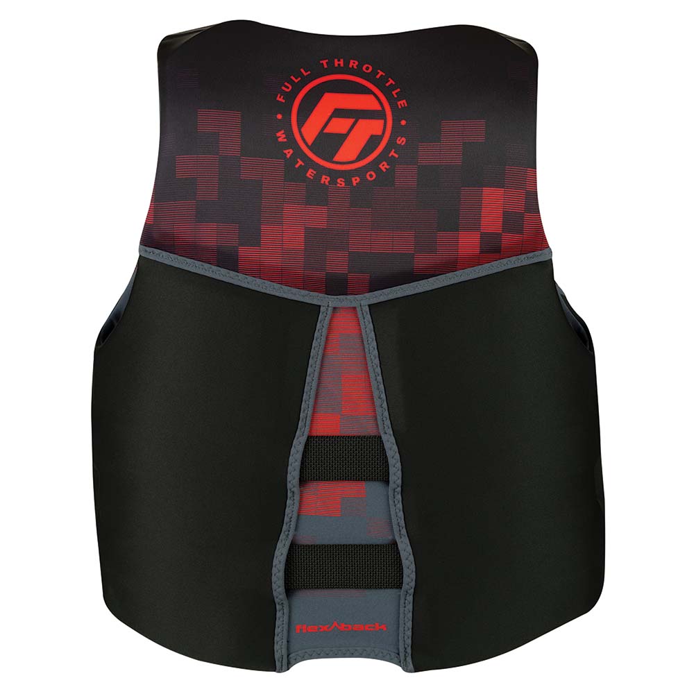 Full Throttle Mens Rapid - Dry Flex - Back Life Jacket - 2XL - Black/Red [142500 - 100 - 060 - 22]