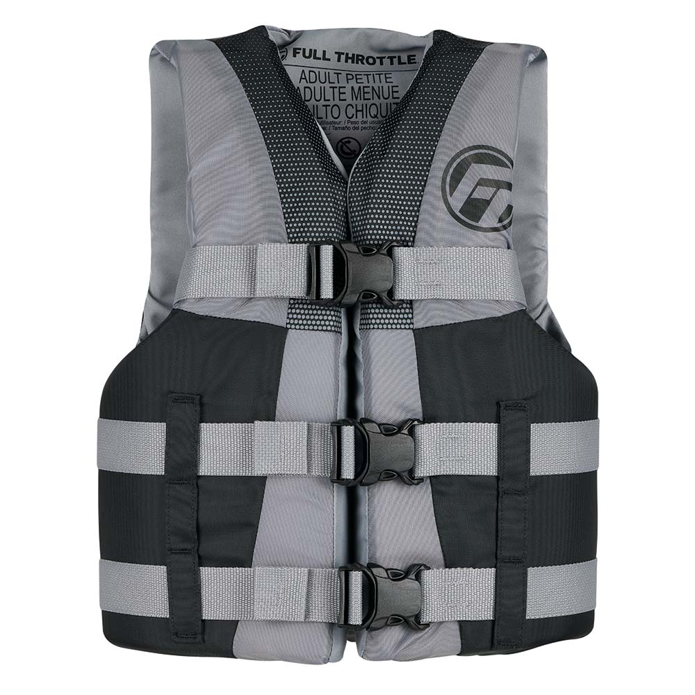 Full Throttle Teen Nylon Life Jacket - Grey/Black [112200 - 701 - 010 - 22]