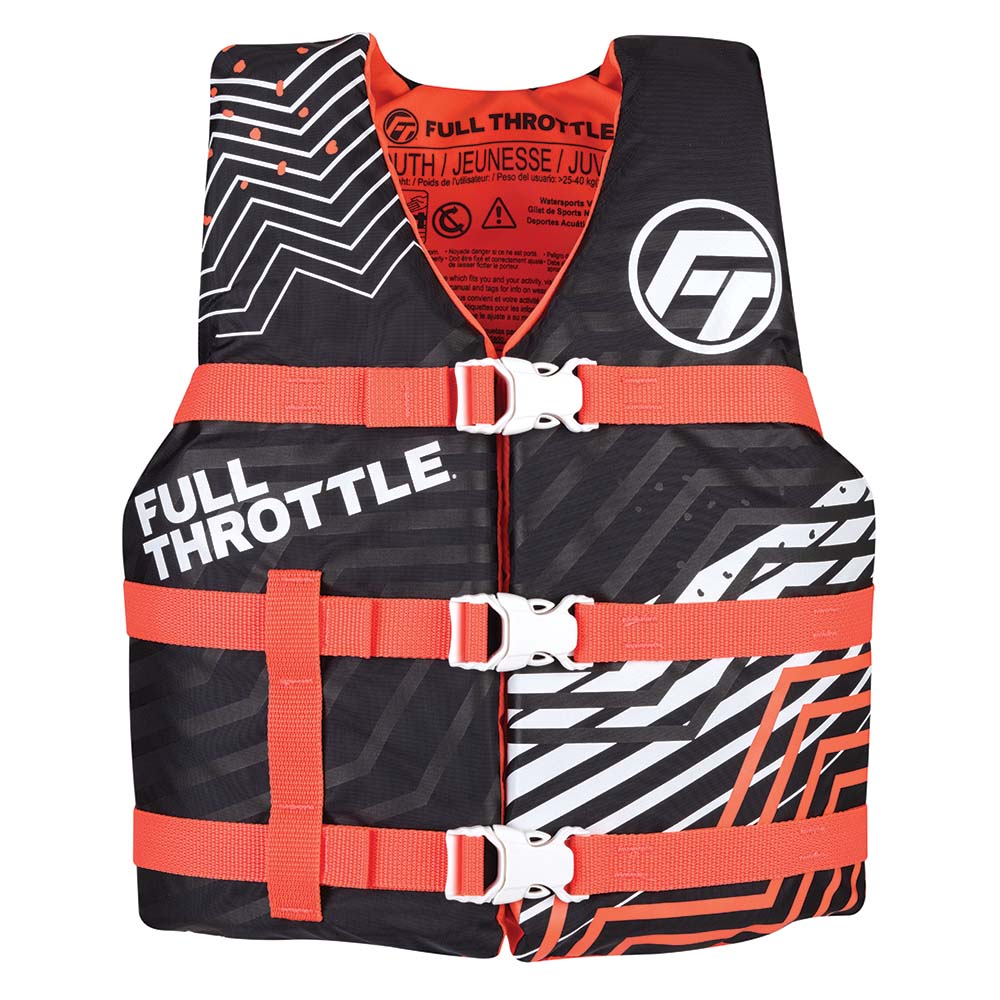 Full Throttle Youth Nylon Life Jacket - Pink/Black [112200 - 105 - 002 - 22]