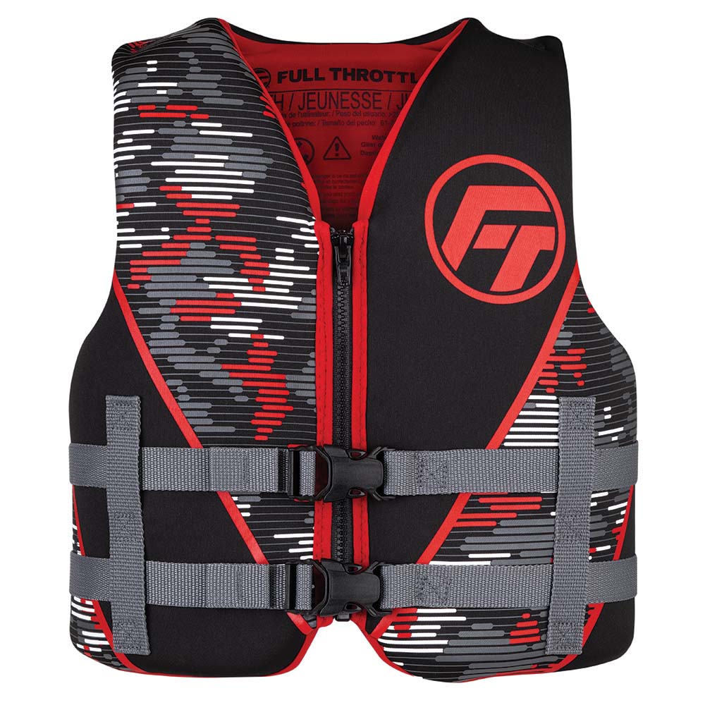 Full Throttle Youth Rapid - Dry Life Jacket - Red/Black [142100 - 100 - 002 - 22]