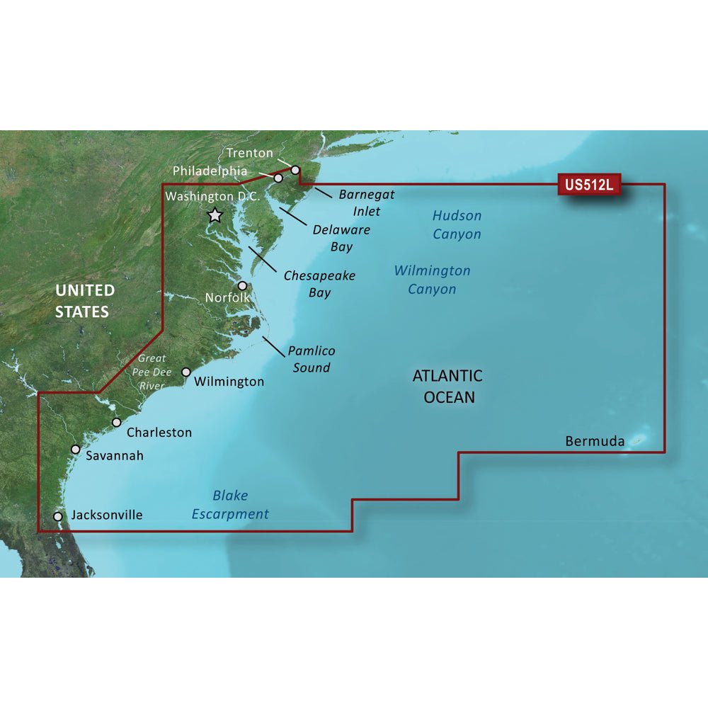 Garmin BlueChart g3 Vision HD - VUS512L - Mid - Atlantic - microSD/SD [010 - C0741 - 00]