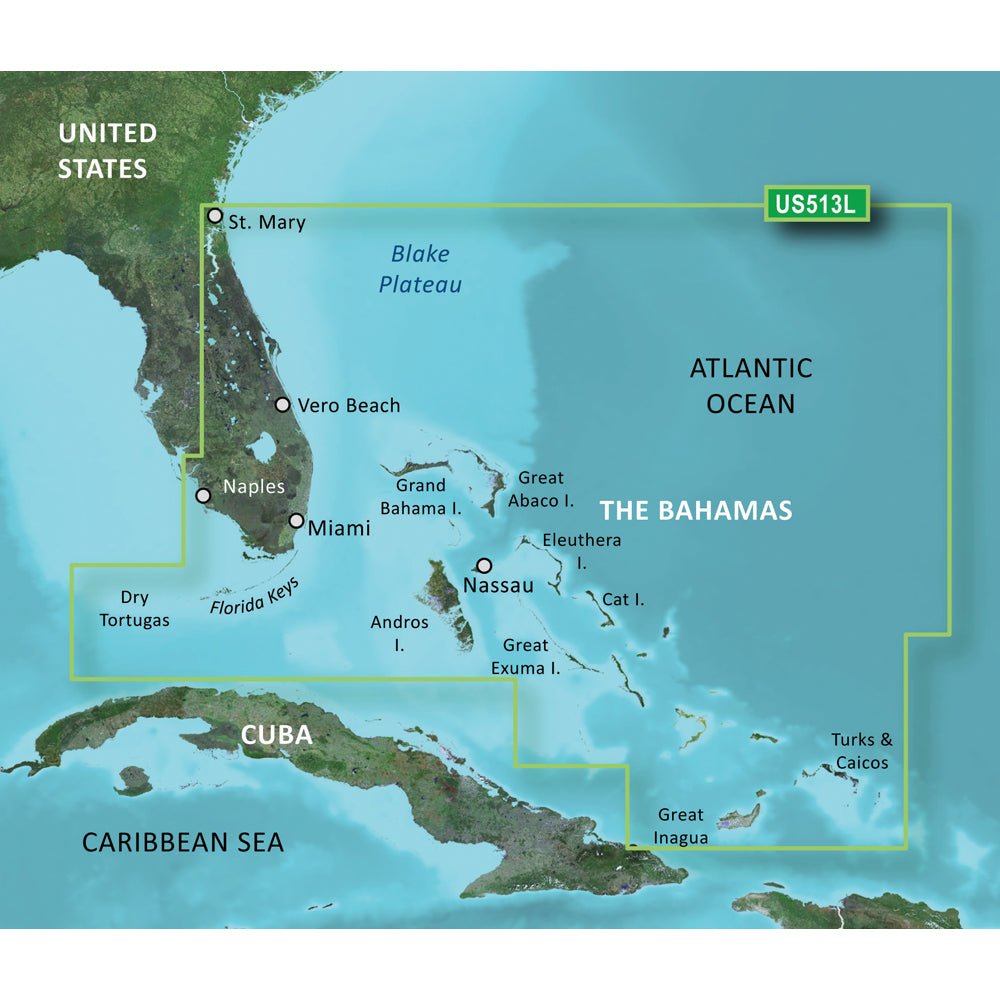 Garmin BlueChart g3 Vision HD - VUS513L - Jacksonville - Bahamas - microSD/SD [010 - C0742 - 00]