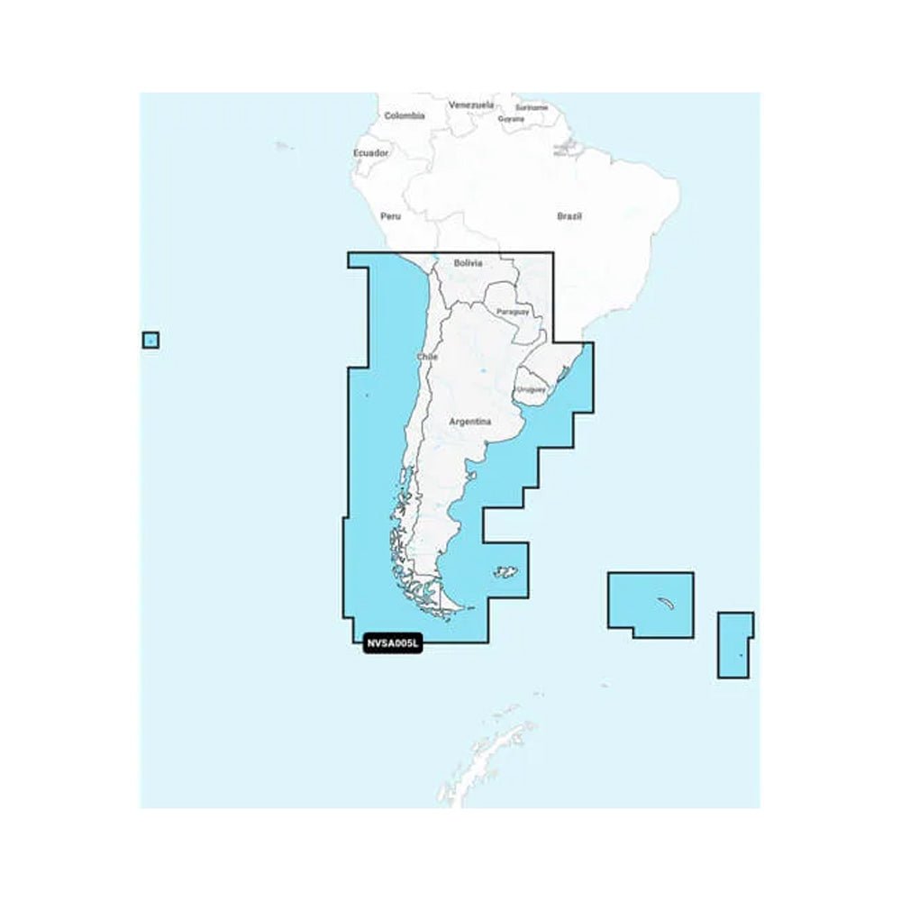 Garmin Navionics Vision+ NVSA005L - Chile, Argentina Easter Island - Marine Charts [010 - C1286 - 00]