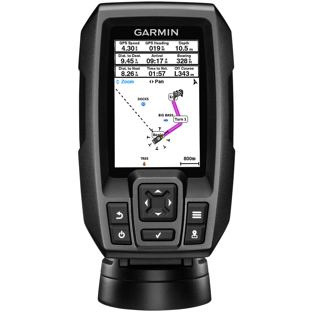 Garmin STRIKER 4 Fishfinder Worldwide Version w/77/200kHz - 4 - Pin Transducer w/Transom & Trolling Motor Mounts [010 - 01550 - 01]