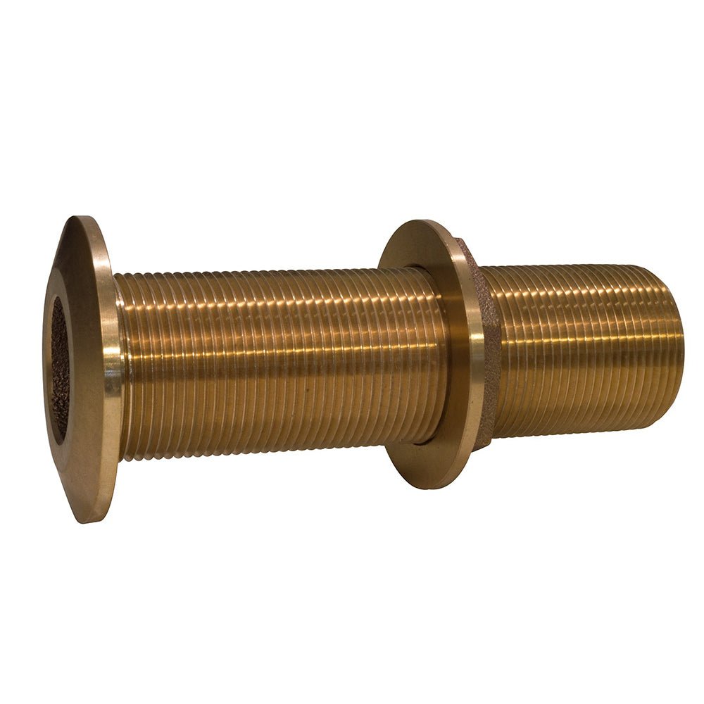 GROCO 1 - 1/2" Bronze Extra Long Thru - Hull Fitting w/Nut [THXL - 1500 - W]