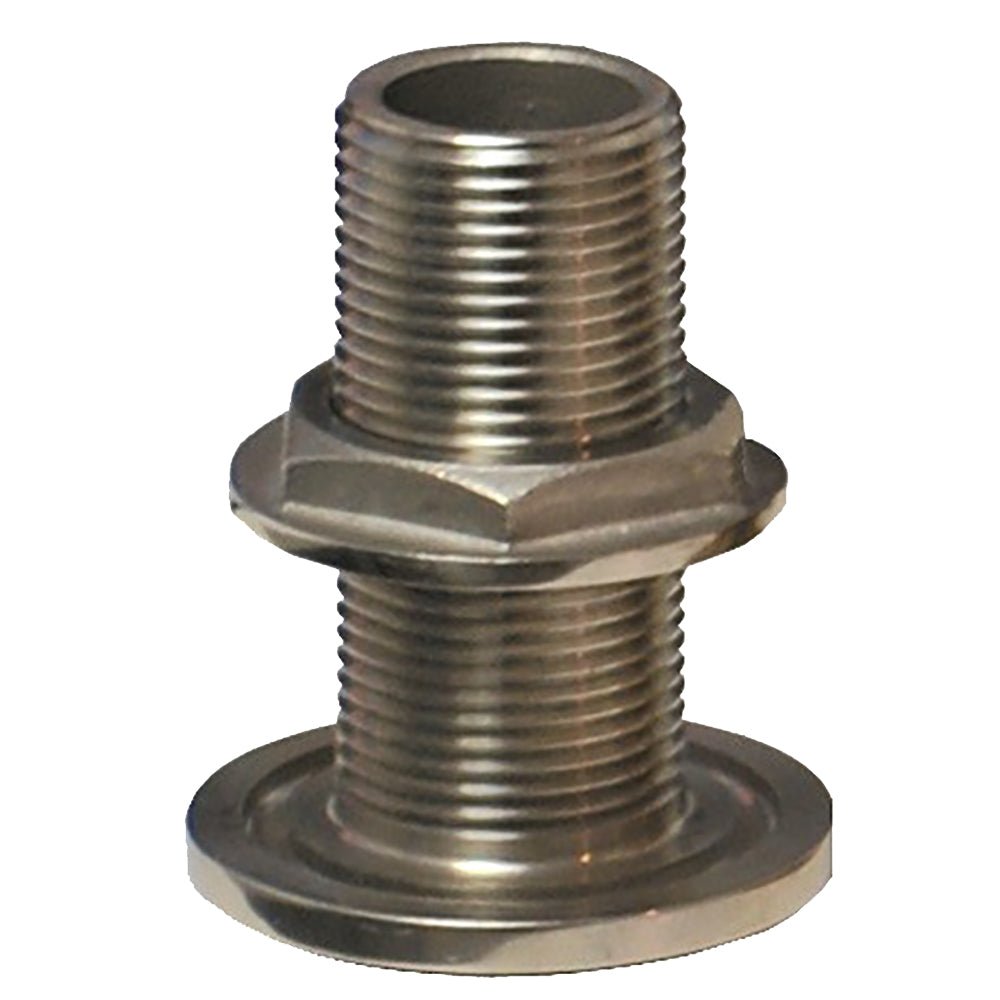 GROCO 1 - 1/2&quot; NPS NPT Combo Stainless Steel Thru - Hull Fitting w/Nut [TH - 1500 - WS]