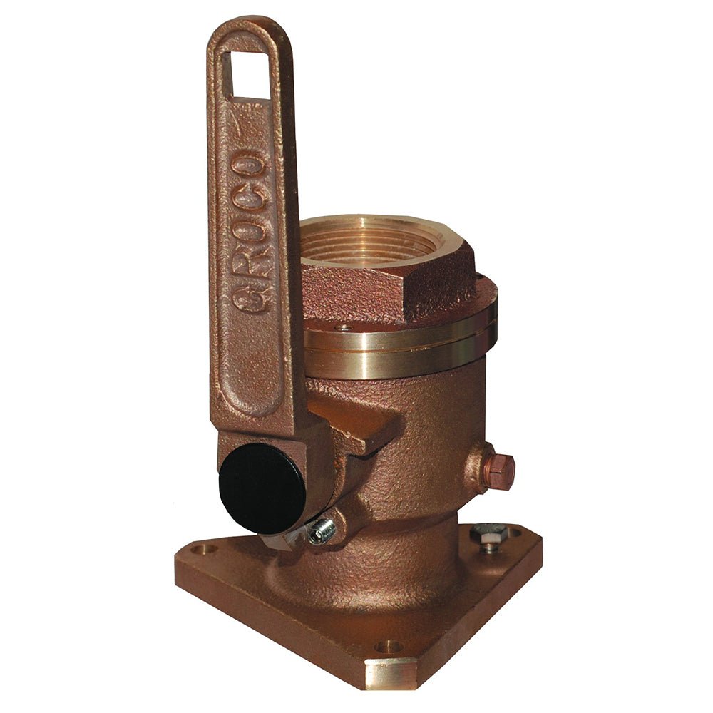 GROCO 1 - 1/4&quot; Bronze Flanged Full Flow Seacock [BV - 1250]