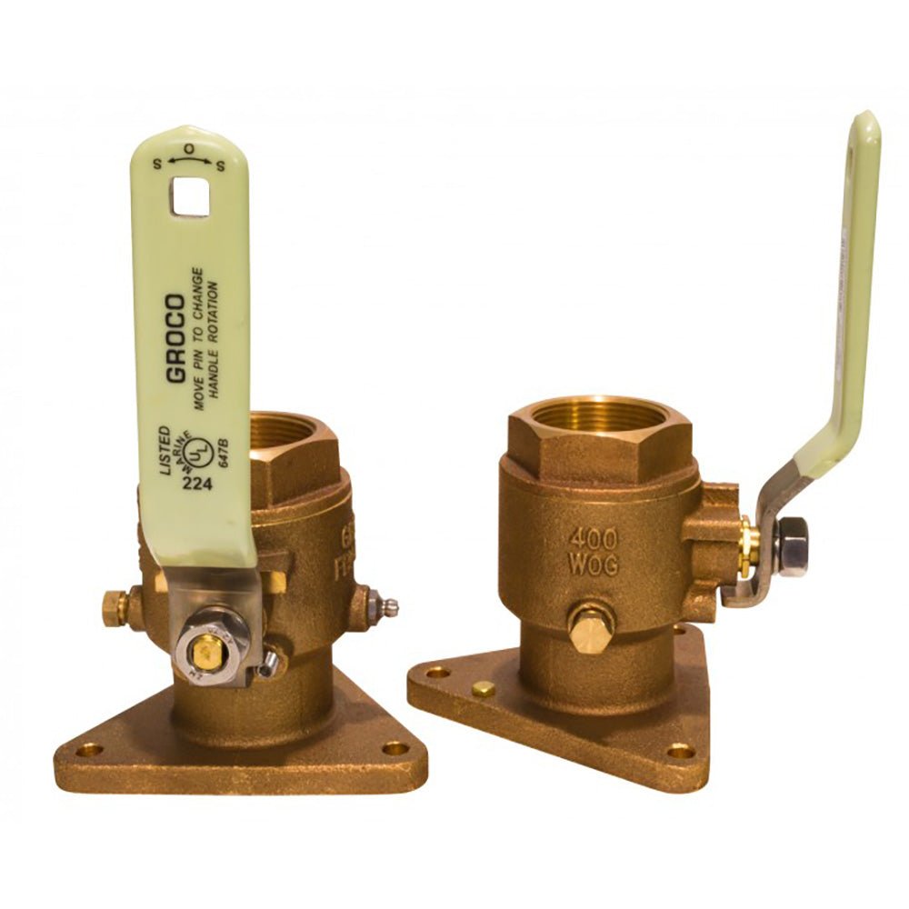 GROCO 2 - 1/2&quot; Bronze Tri - Flanged Ball Valve/Seacock [FBV - 2500]