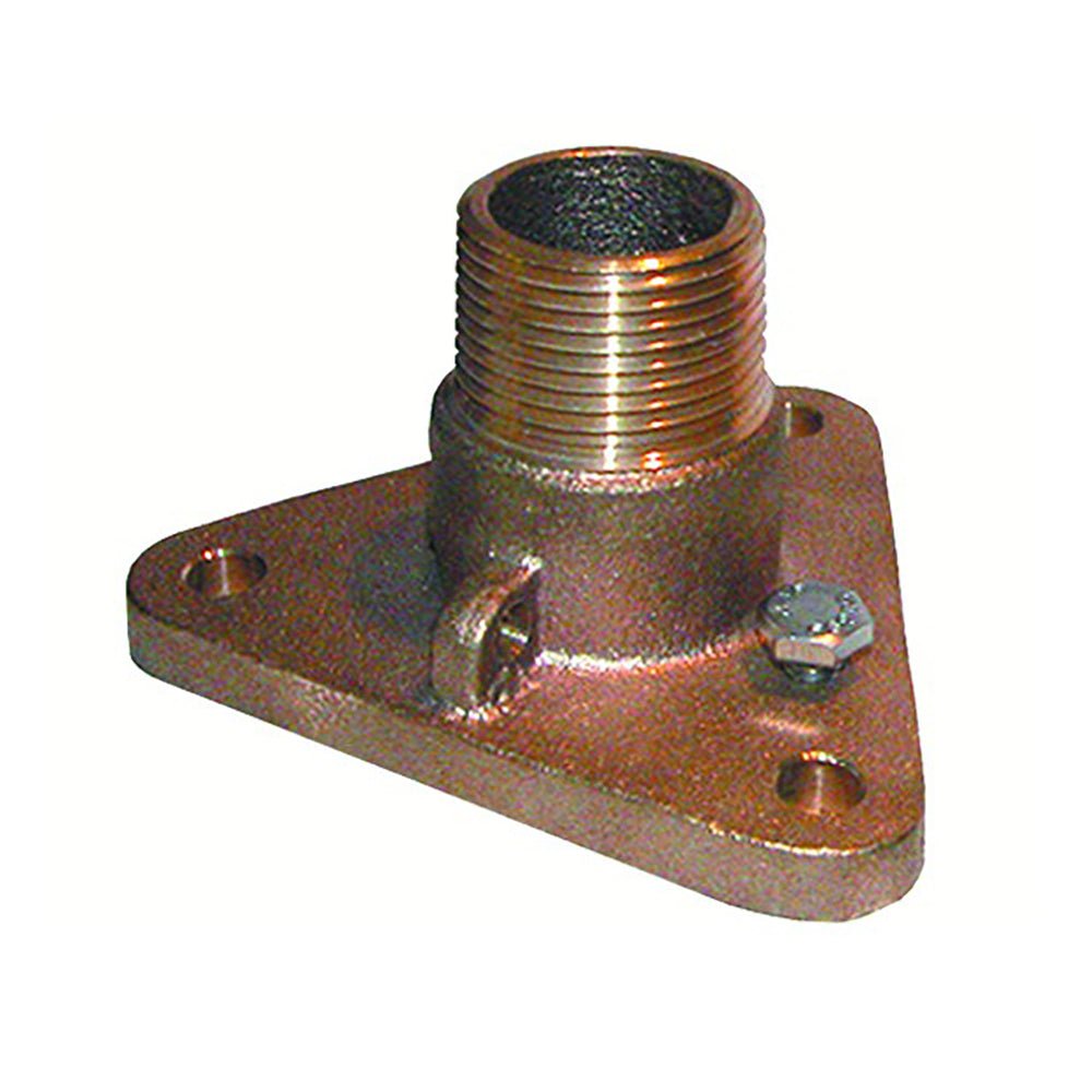 GROCO 2&quot; Bronze NPS to NPT Flange Adapter [IBVF - 2000]