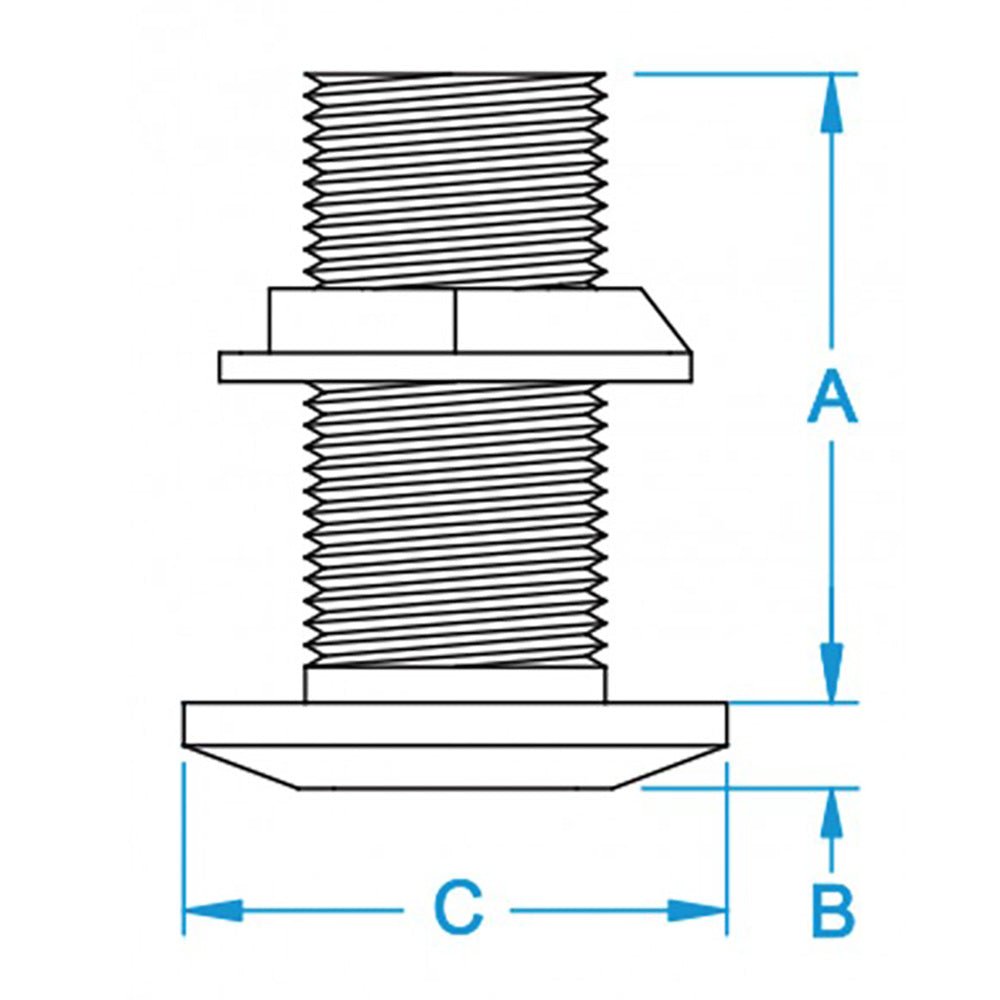 GROCO 3" Bronze Thru - Hull Fitting w/Nut [TH - 3000 - W]