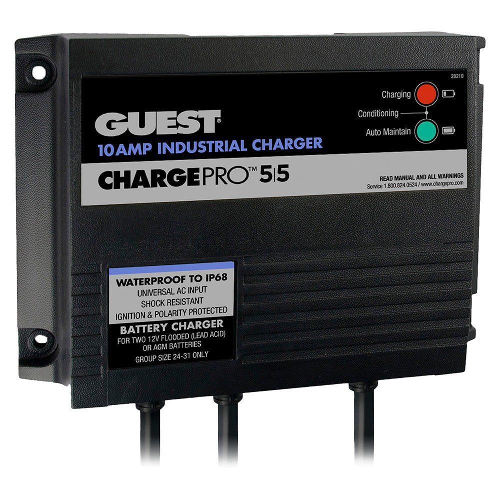 Guest 10AMP - 12/24V 2 Bank 120V Input On - Board Battery Charger [28210]