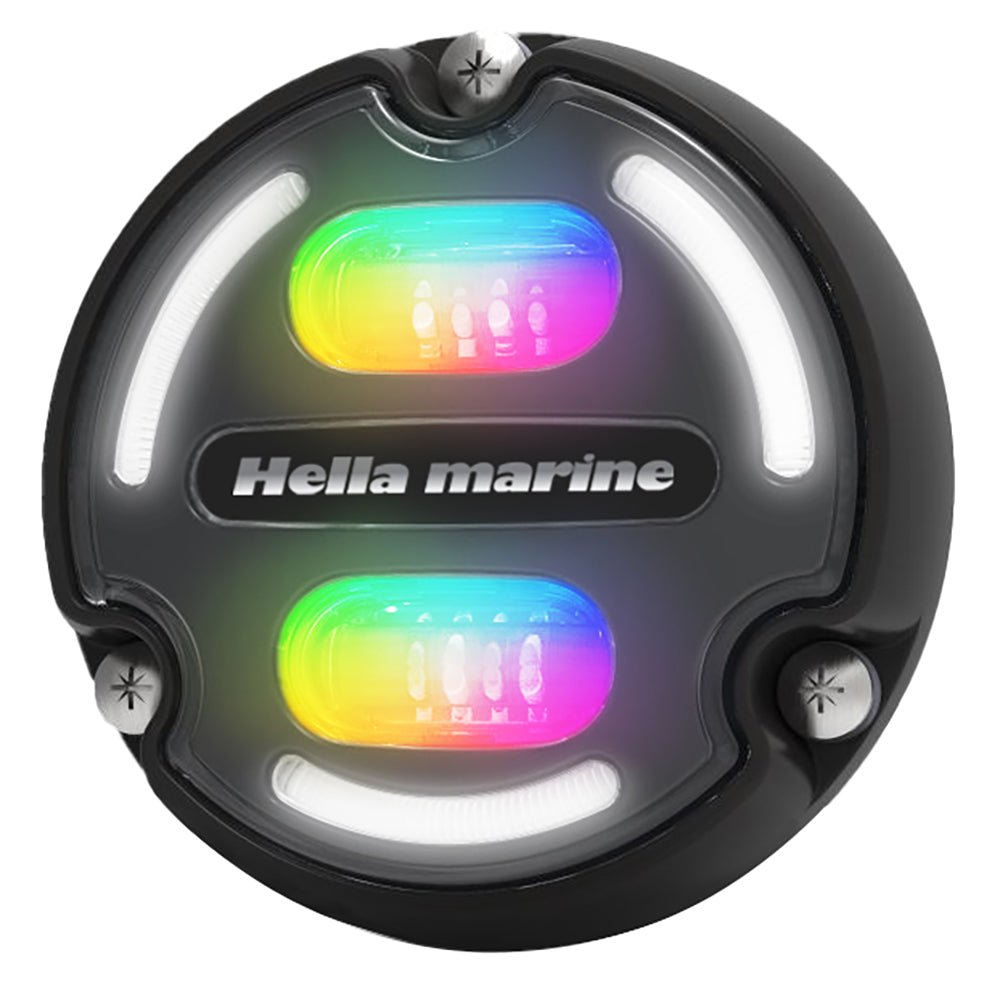 Hella Marine A2 RGB Underwater Light - 3000 Lumens - Black Housing - Charcoal Lens w/Edge Light [016148 - 001]