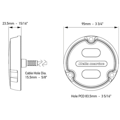 Hella Marine Apelo A1 Blue White Underwater Light - 1800 Lumens - Black Housing - Charcoal Lens [016145 - 001]