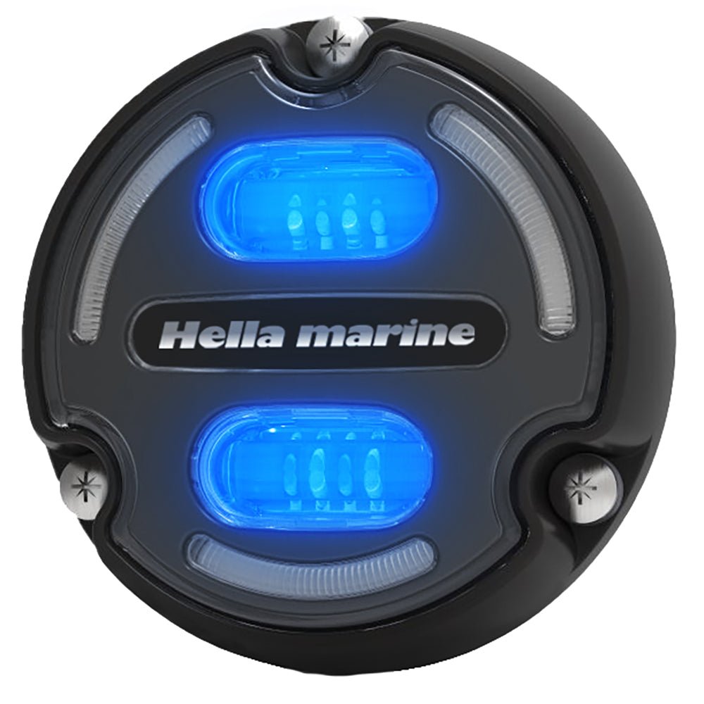 Hella Marine Apelo A2 Blue White Underwater Light - 3000 Lumens - Black Housing - Charcoal Lens w/Edge Light [016147 - 001]