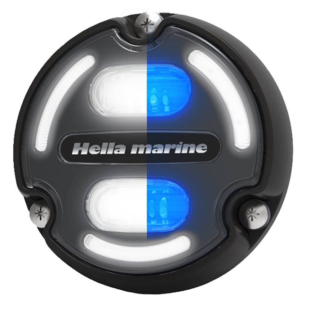 Hella Marine Apelo A2 Blue White Underwater Light - 3000 Lumens - Black Housing - Charcoal Lens w/Edge Light [016147 - 001]