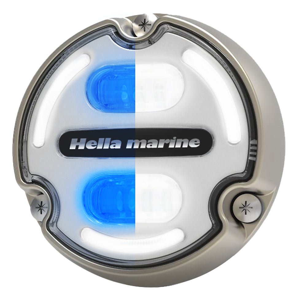 Hella Marine Apelo A2 Blue White Underwater Light - 3000 Lumens - Bronze Housing - White Lens w/Edge Light [016147 - 101]