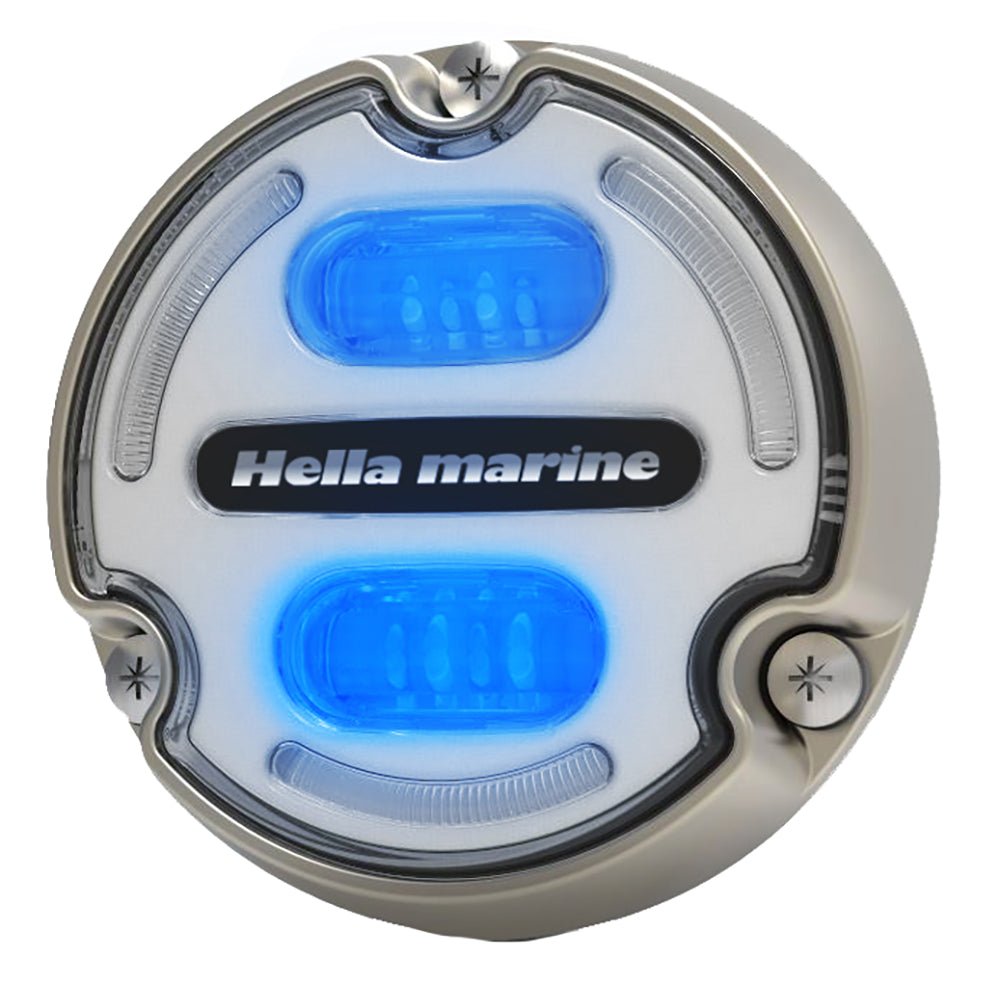 Hella Marine Apelo A2 Blue White Underwater Light - 3000 Lumens - Bronze Housing - White Lens w/Edge Light [016147 - 101]