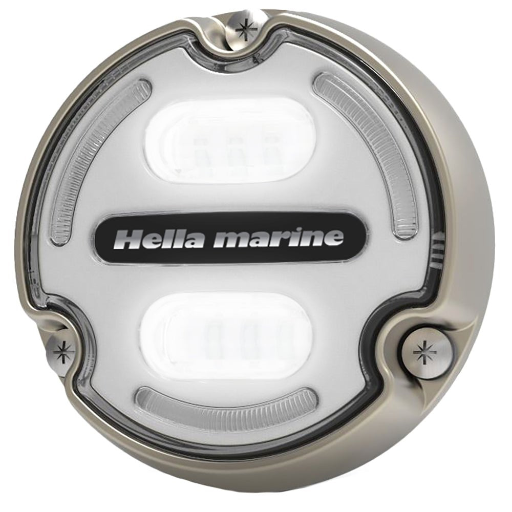 Hella Marine Apelo A2 Blue White Underwater Light - 3000 Lumens - Bronze Housing - White Lens w/Edge Light [016147 - 101]