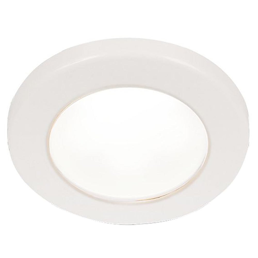 Hella Marine EuroLED 75 3&quot; Round Screw Mount Down Light - White LED - White Plastic Rim - 12V [958110011]