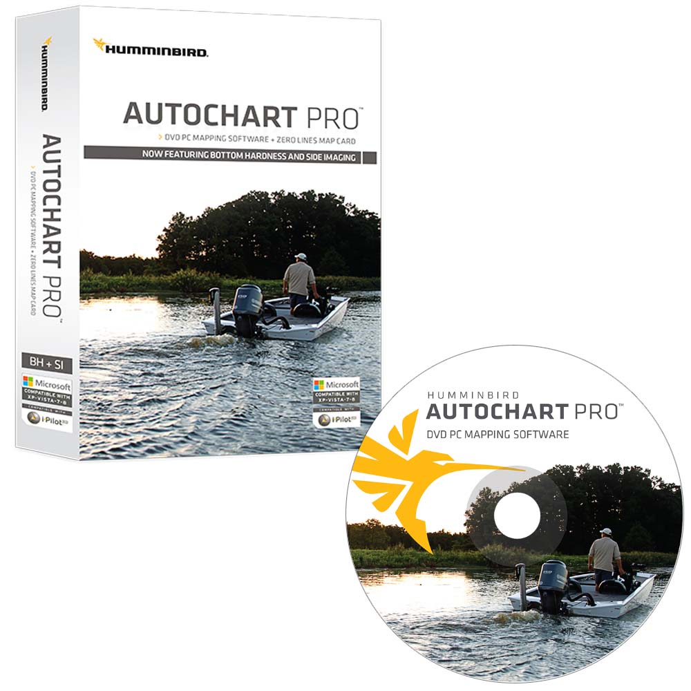 Humminbird AutoChart PRO DVD PC Mapping Software w/Zero Lines Map Card [600032 - 1]