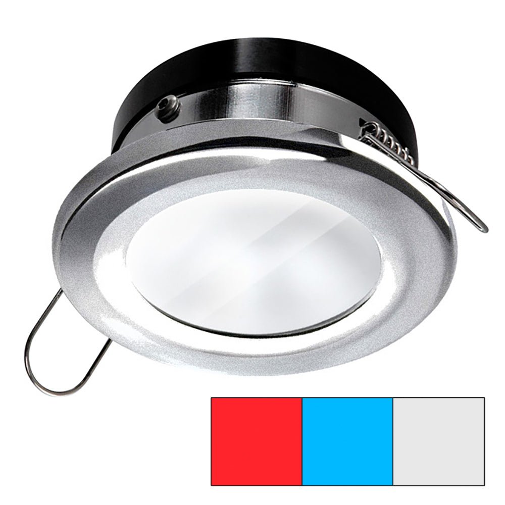 i2Systems Apeiron A1120 Spring Mount Light - Round - Red, Cool White Blue - Brushed Nickel [A1120Z - 41HAE]