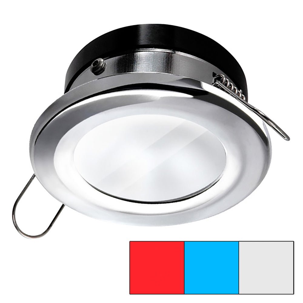 i2Systems Apeiron A1120 Spring Mount Light - Round - Red, Cool White Blue - Polished Chrome [A1120Z - 11HAE]