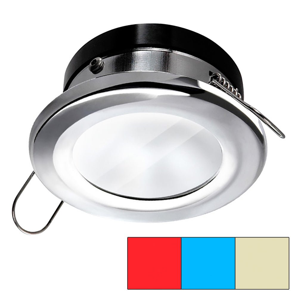 i2Systems Apeiron A1120 Spring Mount Light - Round - Red, Warm White Blue - Polished Chrome [A1120Z - 11HCE]